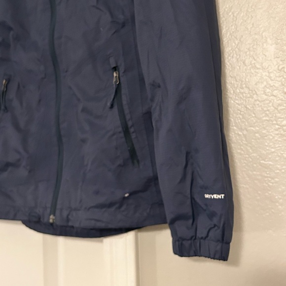 The North Face Teen/ Women wind Jacket with hood navy blue M preowned - Picture 4 of 8